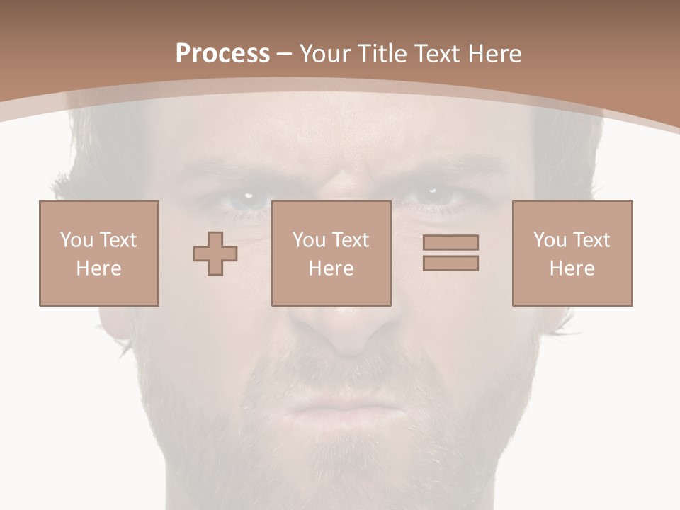 Frown Blue Eyes Nose PowerPoint Template