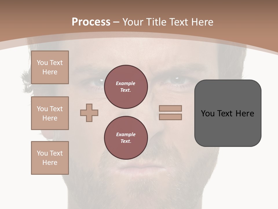 Frown Blue Eyes Nose PowerPoint Template