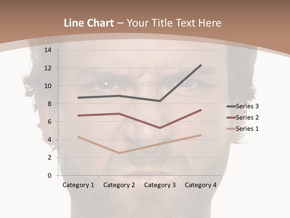 Frown Blue Eyes Nose PowerPoint Template