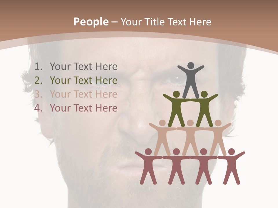 Frown Blue Eyes Nose PowerPoint Template