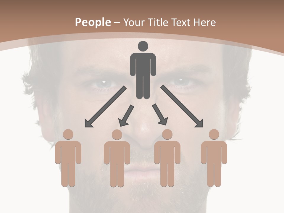 Frown Blue Eyes Nose PowerPoint Template