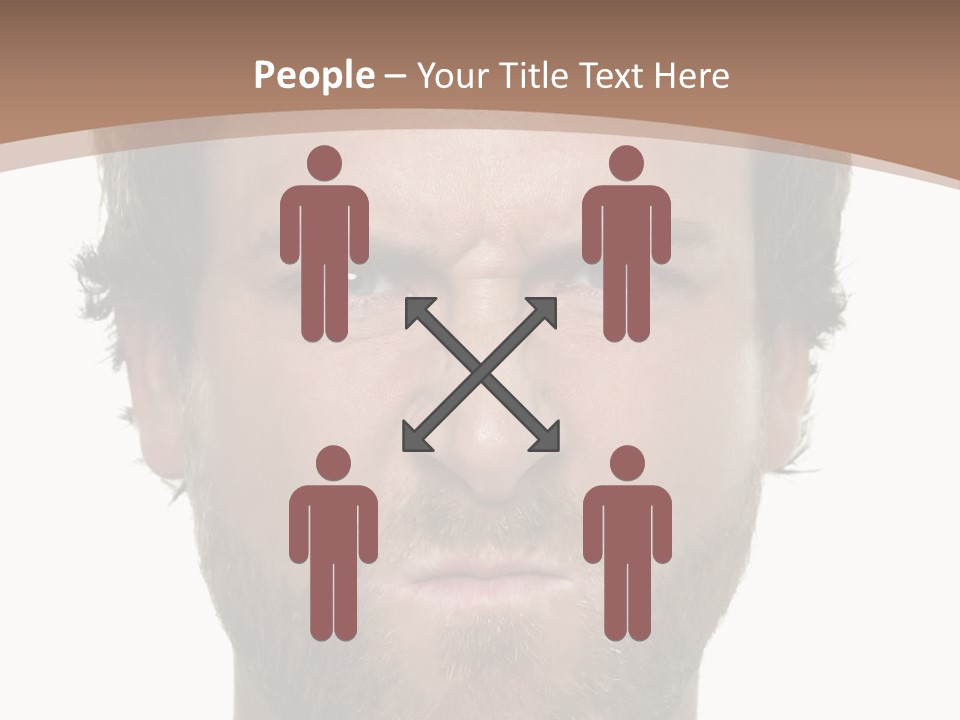 Frown Blue Eyes Nose PowerPoint Template