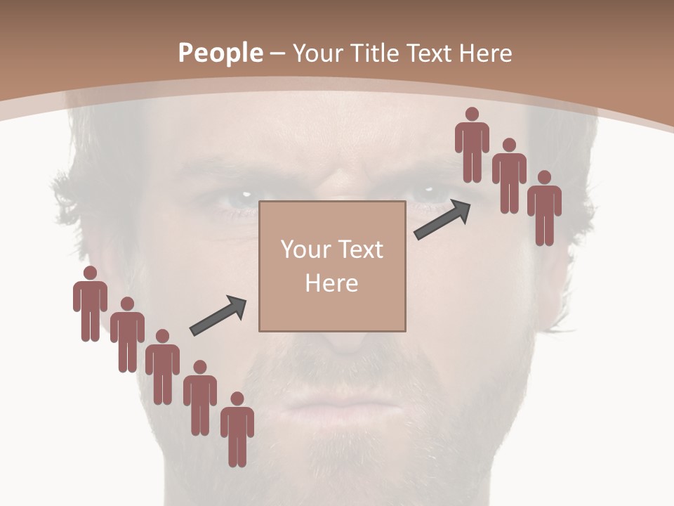 Frown Blue Eyes Nose PowerPoint Template