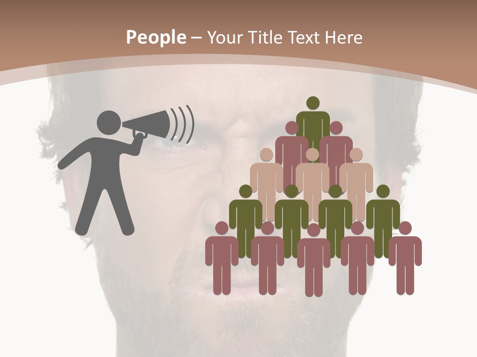 Frown Blue Eyes Nose PowerPoint Template