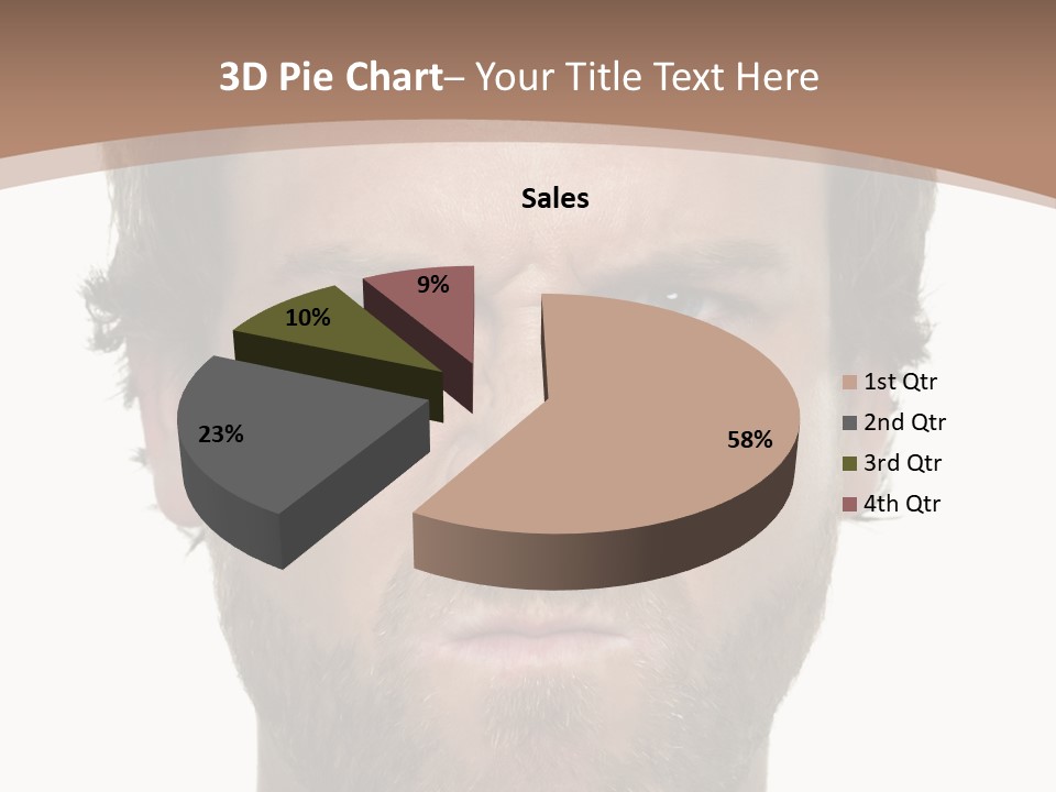 Frown Blue Eyes Nose PowerPoint Template