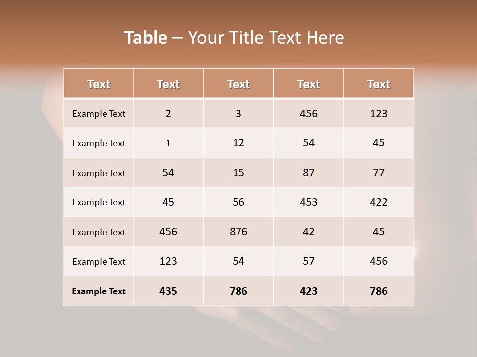 Adult Skin Caucasian PowerPoint Template