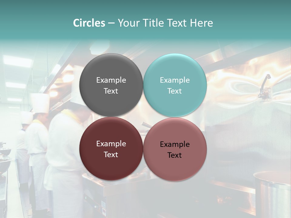 A Group Of Chefs Preparing Food In A Kitchen PowerPoint Template