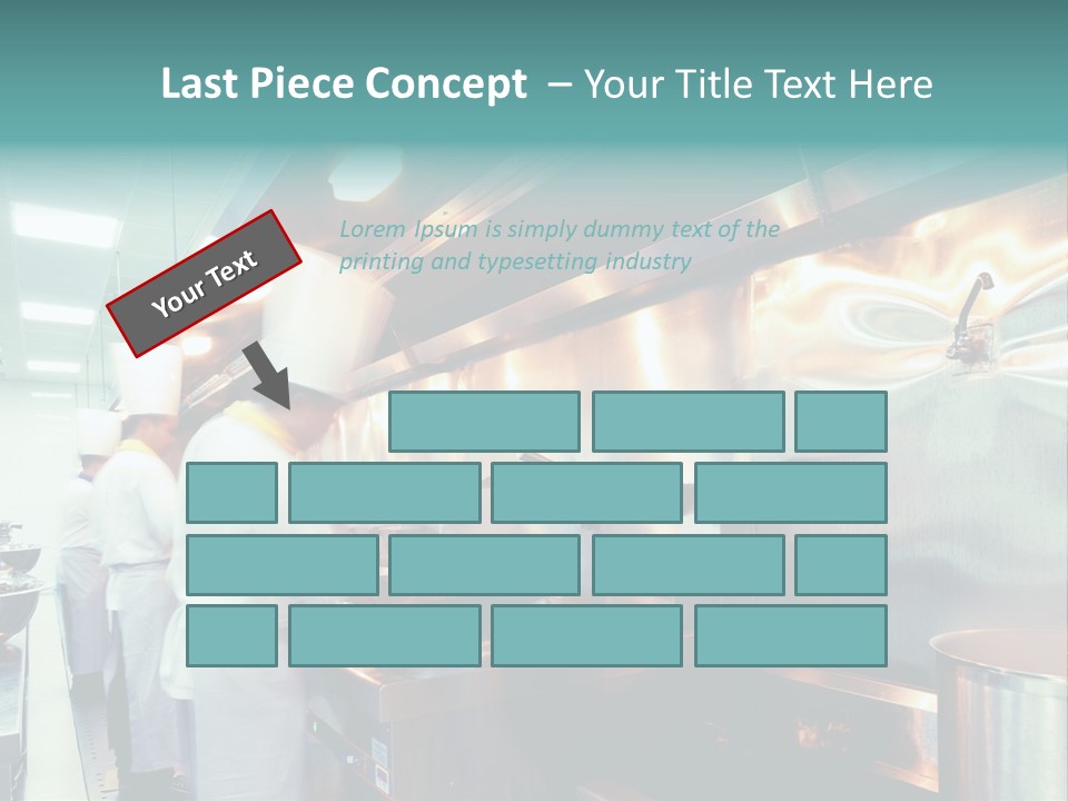 A Group Of Chefs Preparing Food In A Kitchen PowerPoint Template