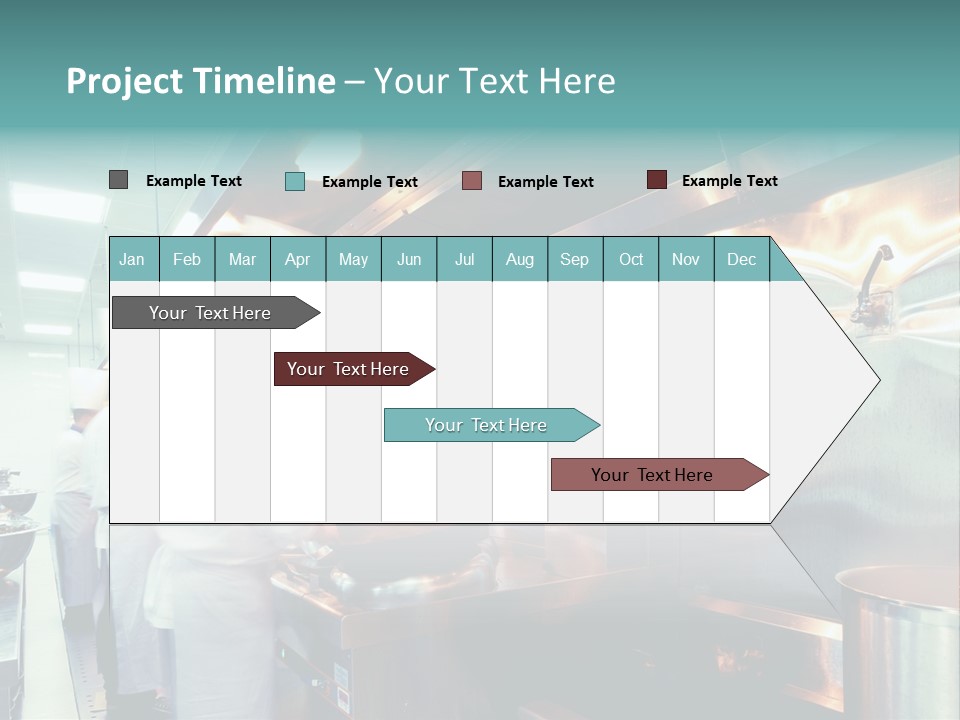 A Group Of Chefs Preparing Food In A Kitchen PowerPoint Template
