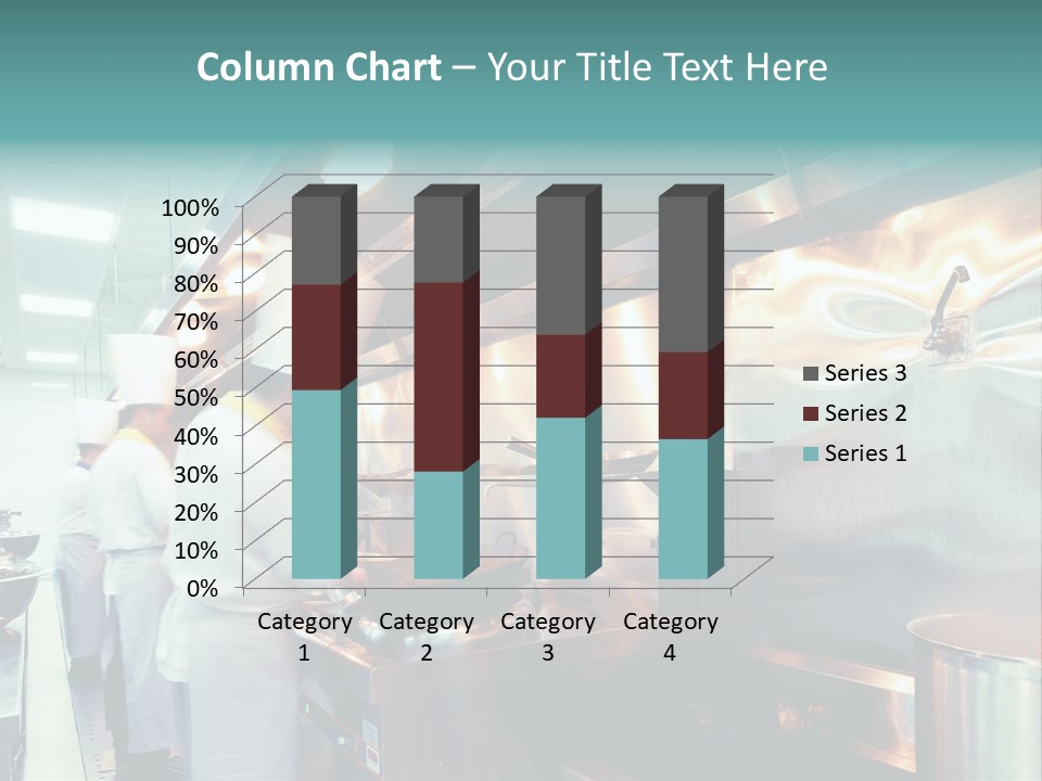 A Group Of Chefs Preparing Food In A Kitchen PowerPoint Template