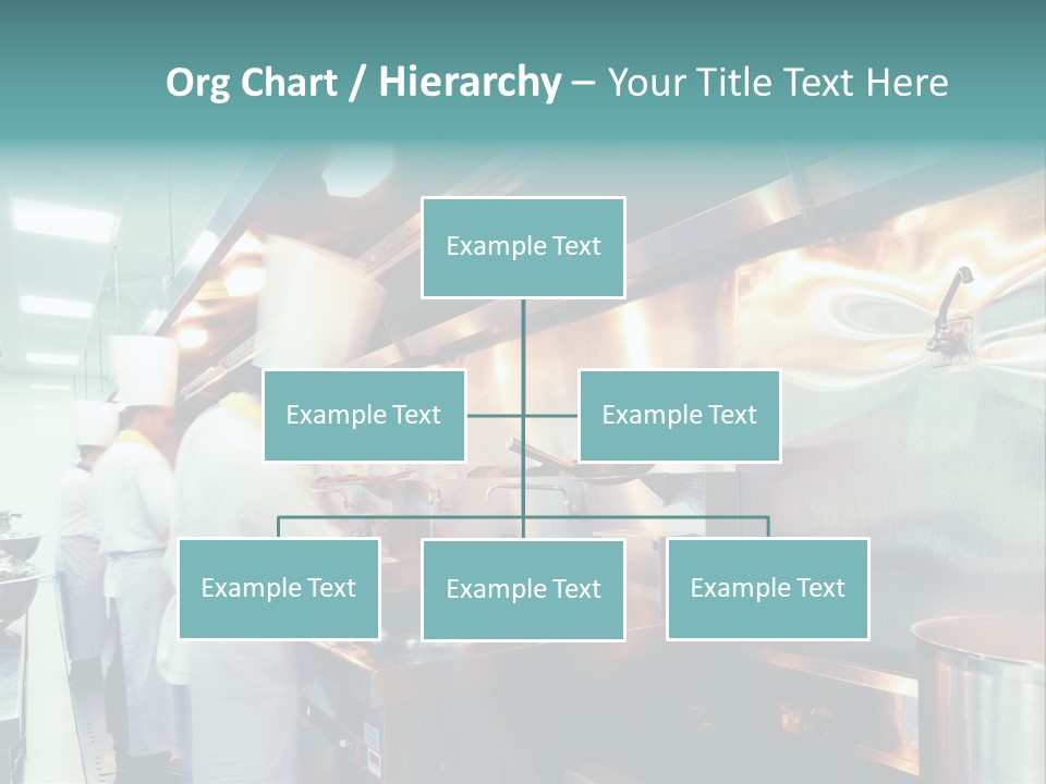 A Group Of Chefs Preparing Food In A Kitchen PowerPoint Template