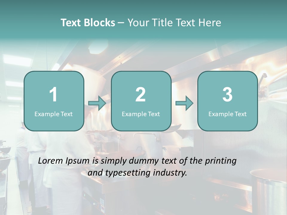A Group Of Chefs Preparing Food In A Kitchen PowerPoint Template