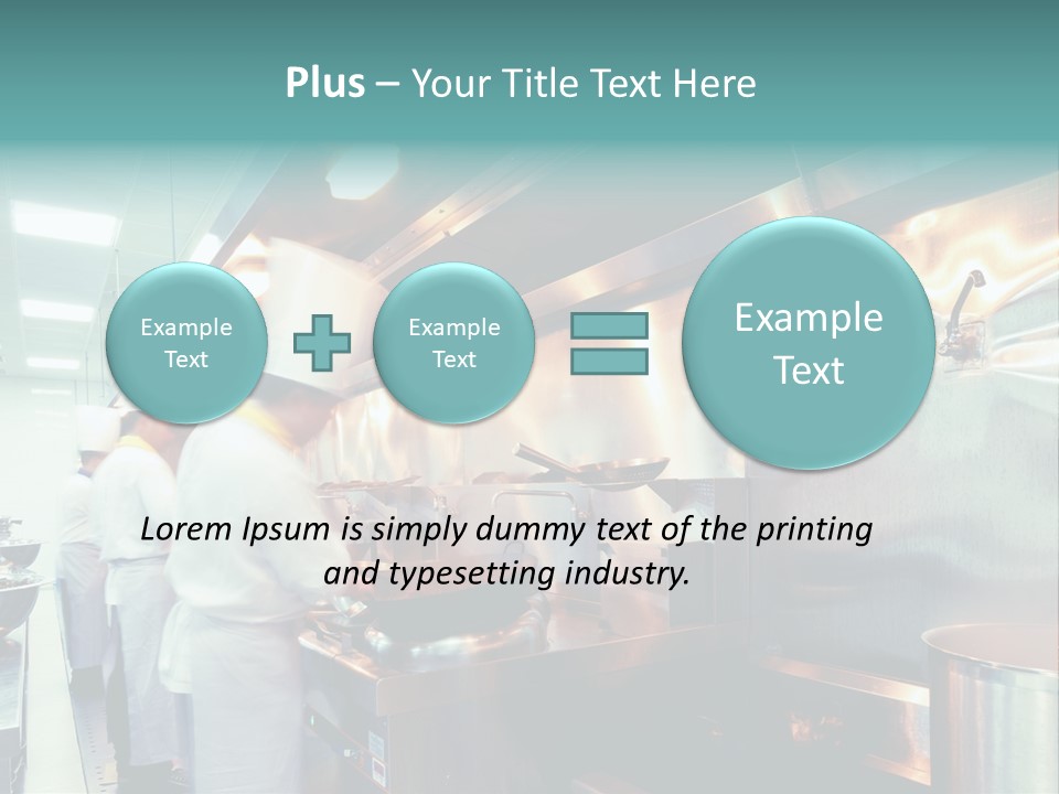 A Group Of Chefs Preparing Food In A Kitchen PowerPoint Template