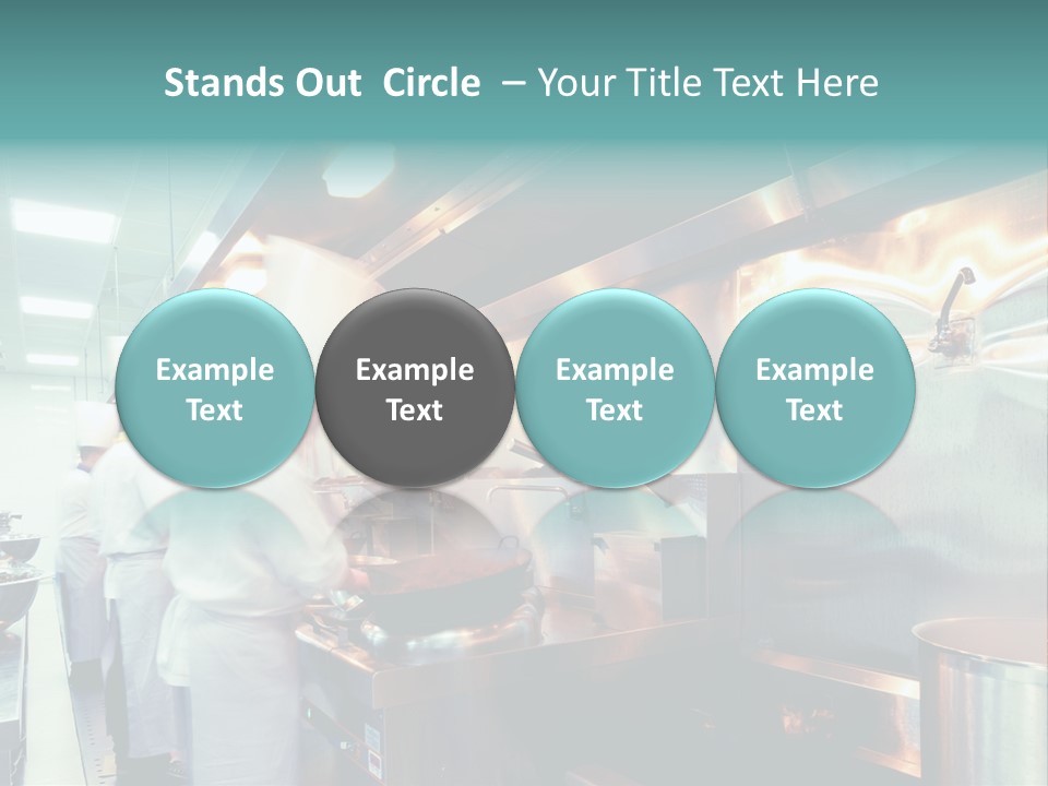 A Group Of Chefs Preparing Food In A Kitchen PowerPoint Template