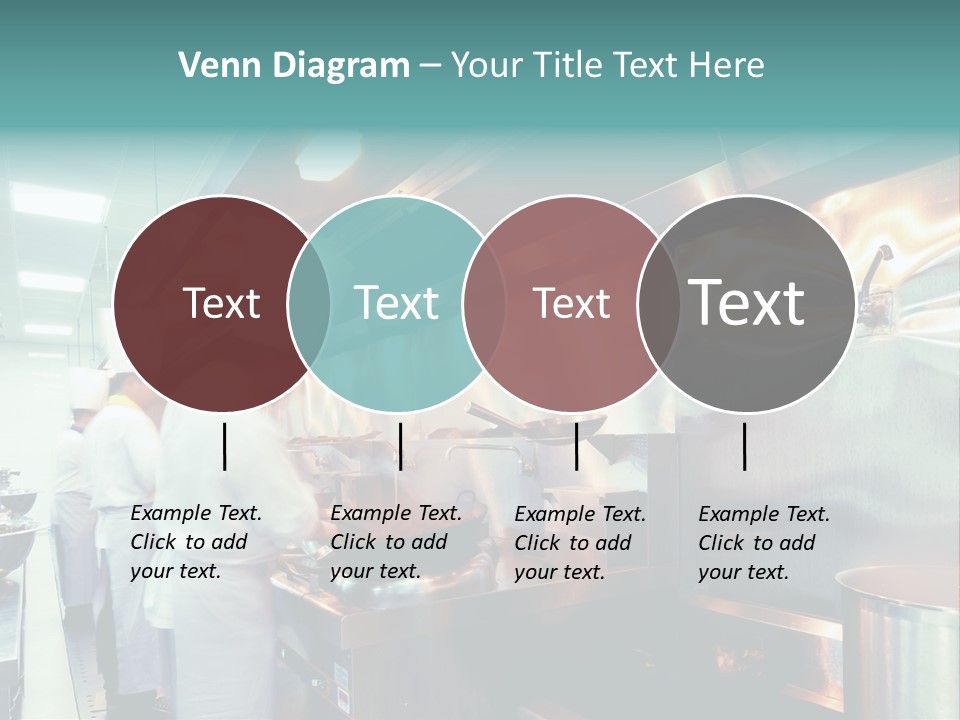 A Group Of Chefs Preparing Food In A Kitchen PowerPoint Template