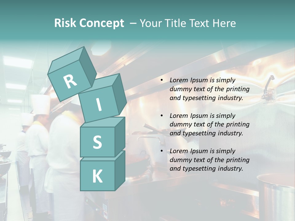 A Group Of Chefs Preparing Food In A Kitchen PowerPoint Template