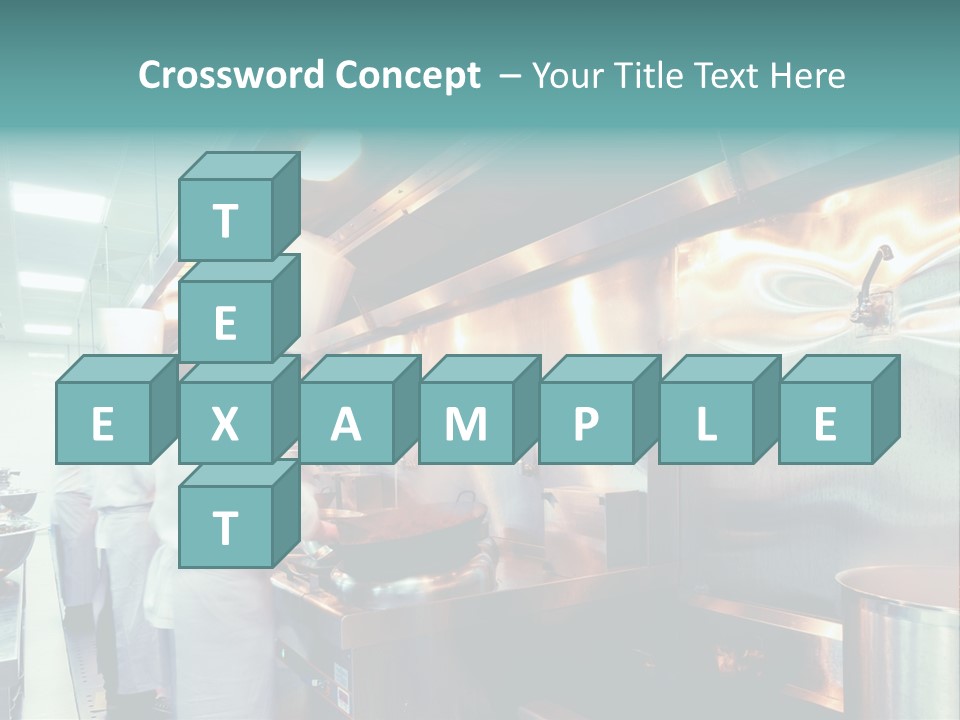 A Group Of Chefs Preparing Food In A Kitchen PowerPoint Template