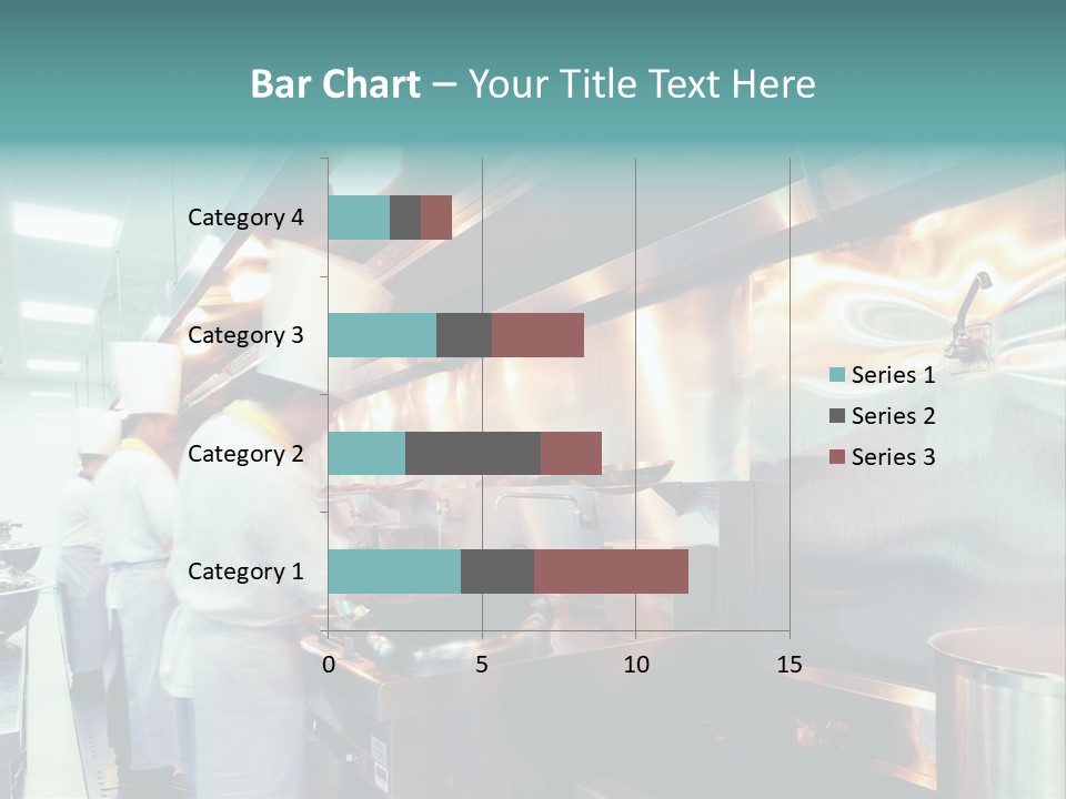 A Group Of Chefs Preparing Food In A Kitchen PowerPoint Template