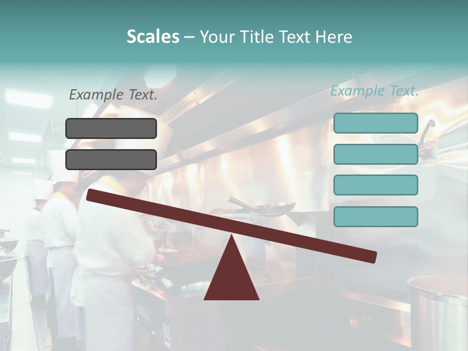 A Group Of Chefs Preparing Food In A Kitchen PowerPoint Template