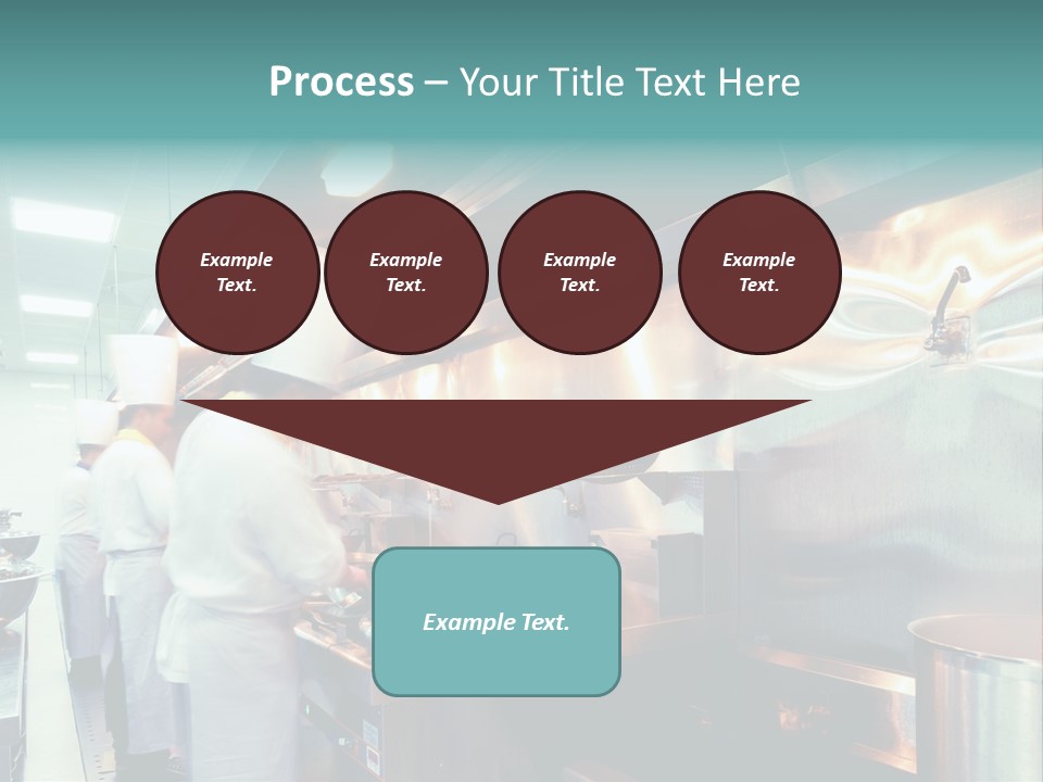 A Group Of Chefs Preparing Food In A Kitchen PowerPoint Template