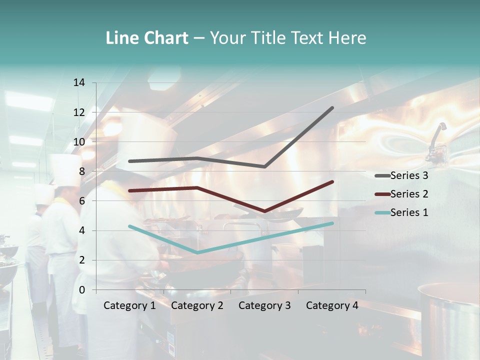 A Group Of Chefs Preparing Food In A Kitchen PowerPoint Template