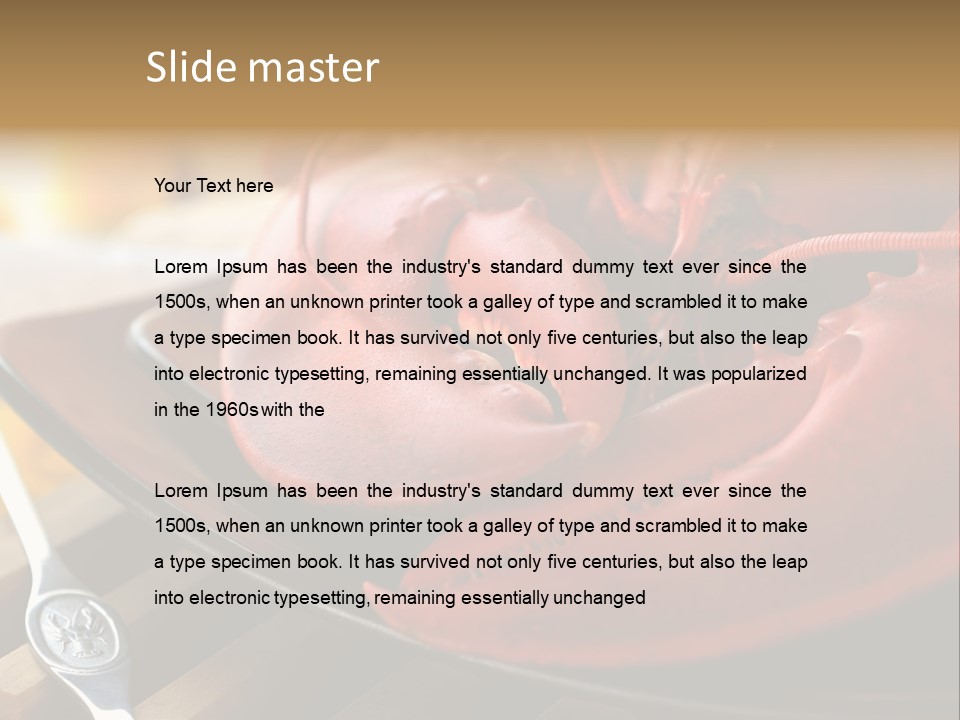 Antenna Lobster Fish PowerPoint Template