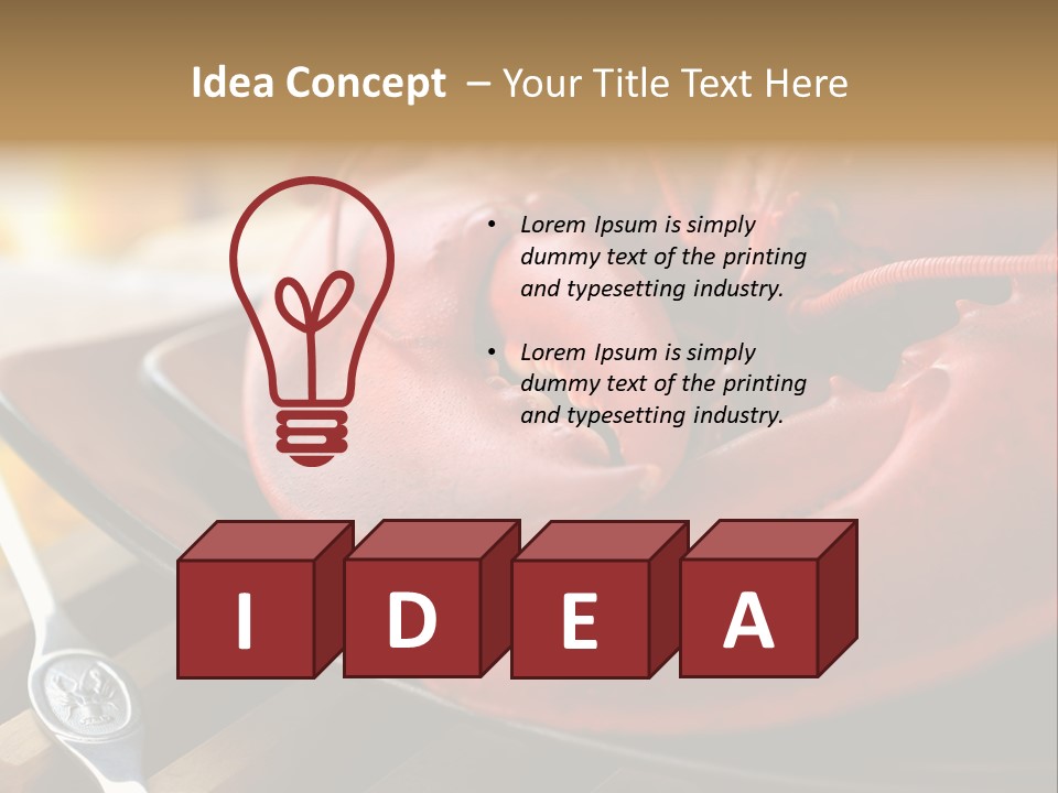 Antenna Lobster Fish PowerPoint Template