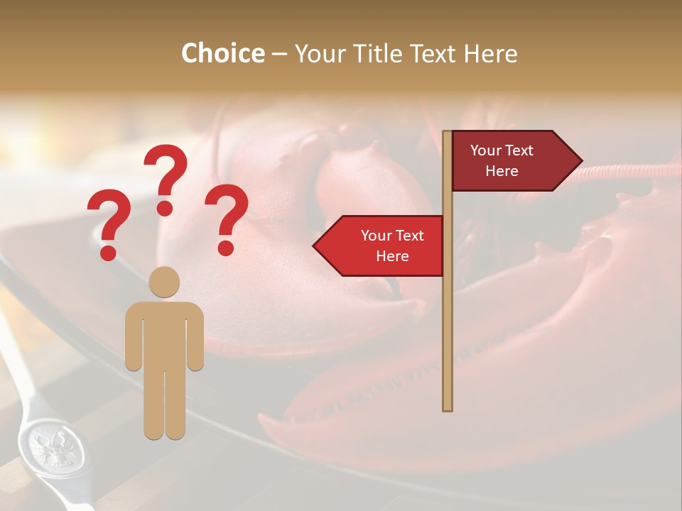 Antenna Lobster Fish PowerPoint Template