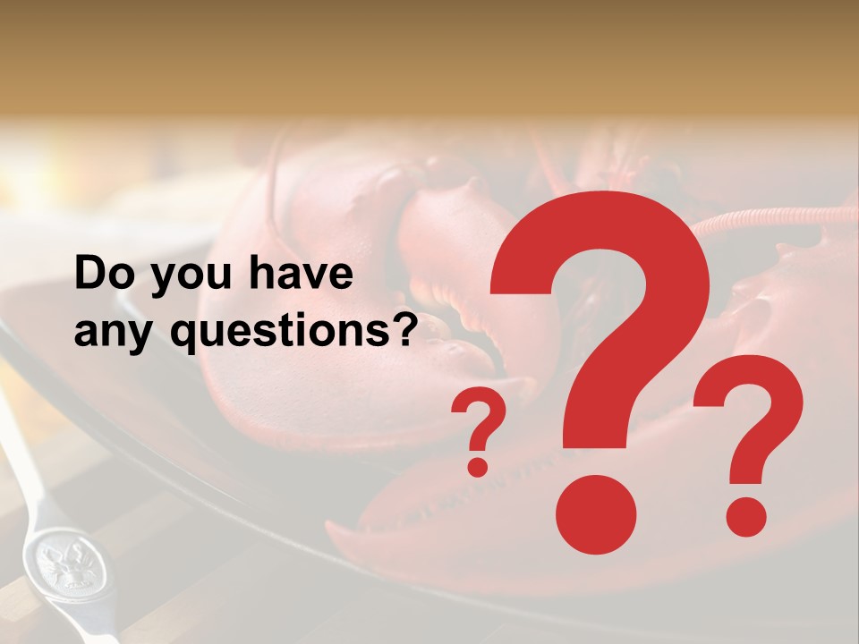 Antenna Lobster Fish PowerPoint Template