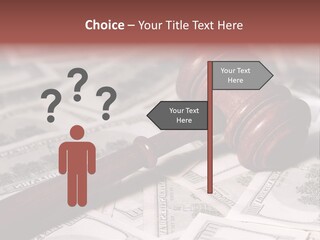 Decide Settlement Sue PowerPoint Template