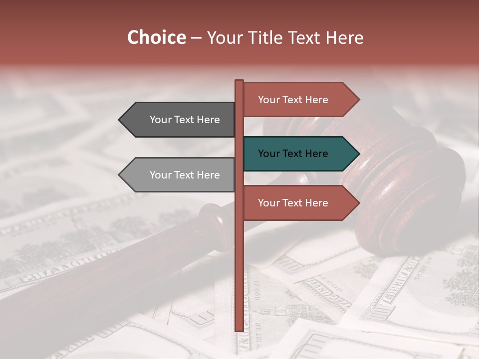 Decide Settlement Sue PowerPoint Template