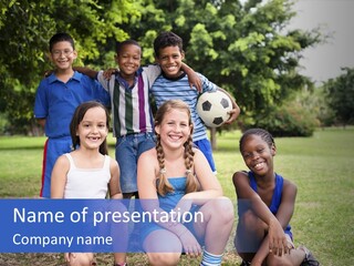 Hug Caucasian People PowerPoint Template