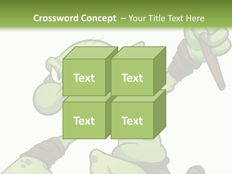 Running Loincloth Cartoon PowerPoint Template