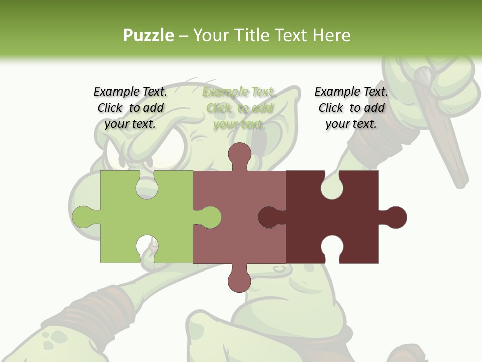 Running Loincloth Cartoon PowerPoint Template