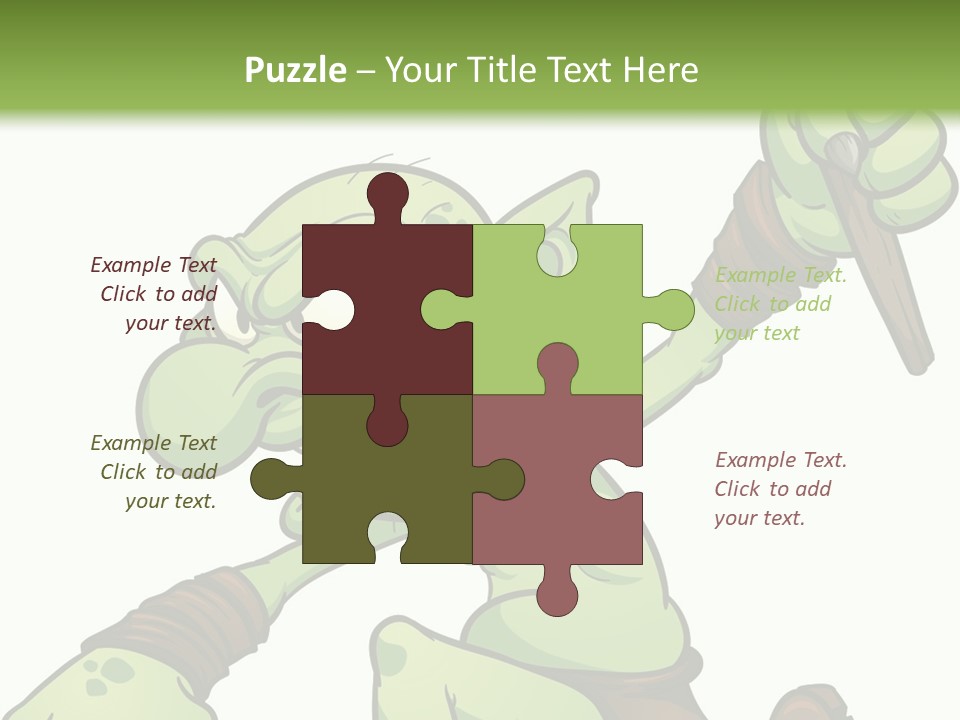 Running Loincloth Cartoon PowerPoint Template