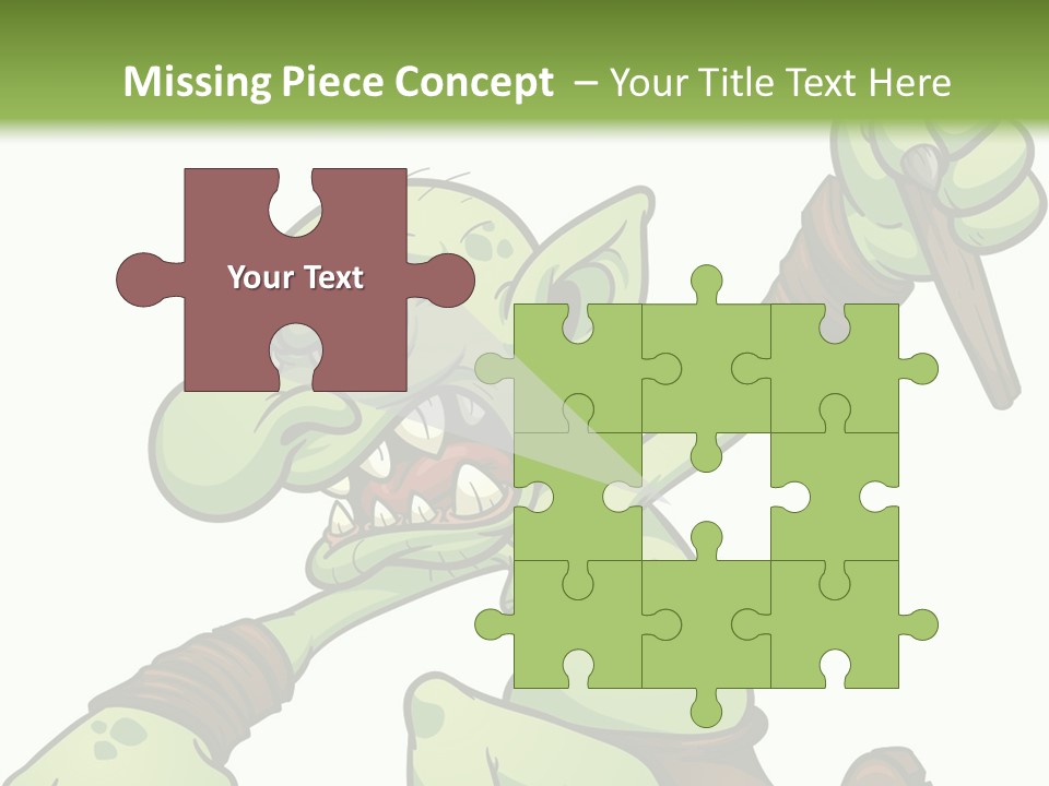 Running Loincloth Cartoon PowerPoint Template