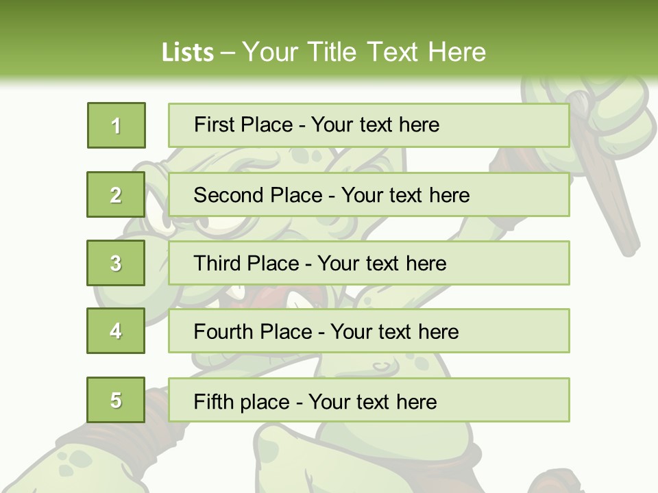 Running Loincloth Cartoon PowerPoint Template