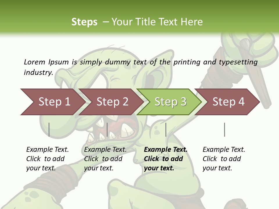 Running Loincloth Cartoon PowerPoint Template