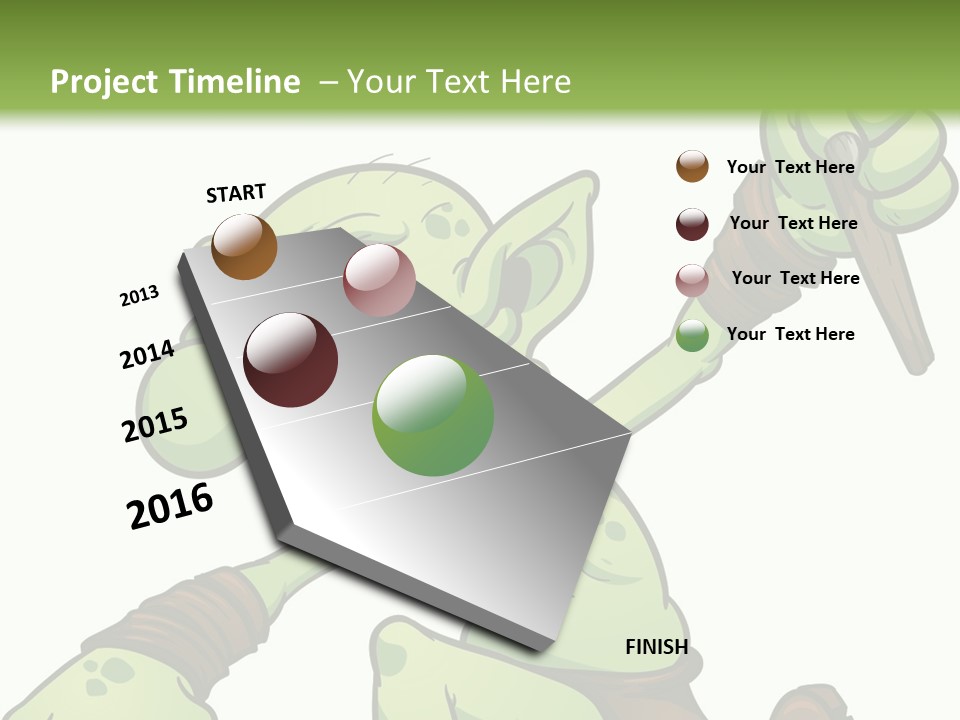 Running Loincloth Cartoon PowerPoint Template