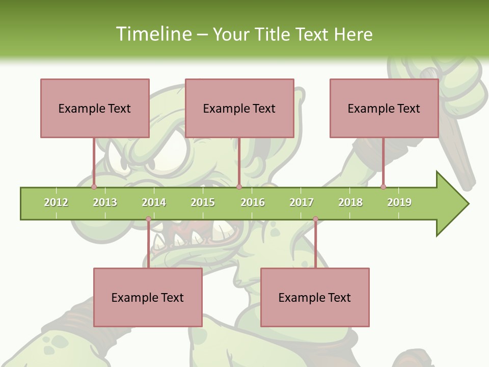 Running Loincloth Cartoon PowerPoint Template