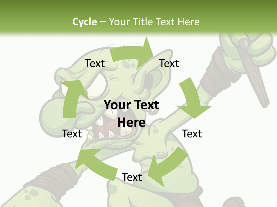 Running Loincloth Cartoon PowerPoint Template