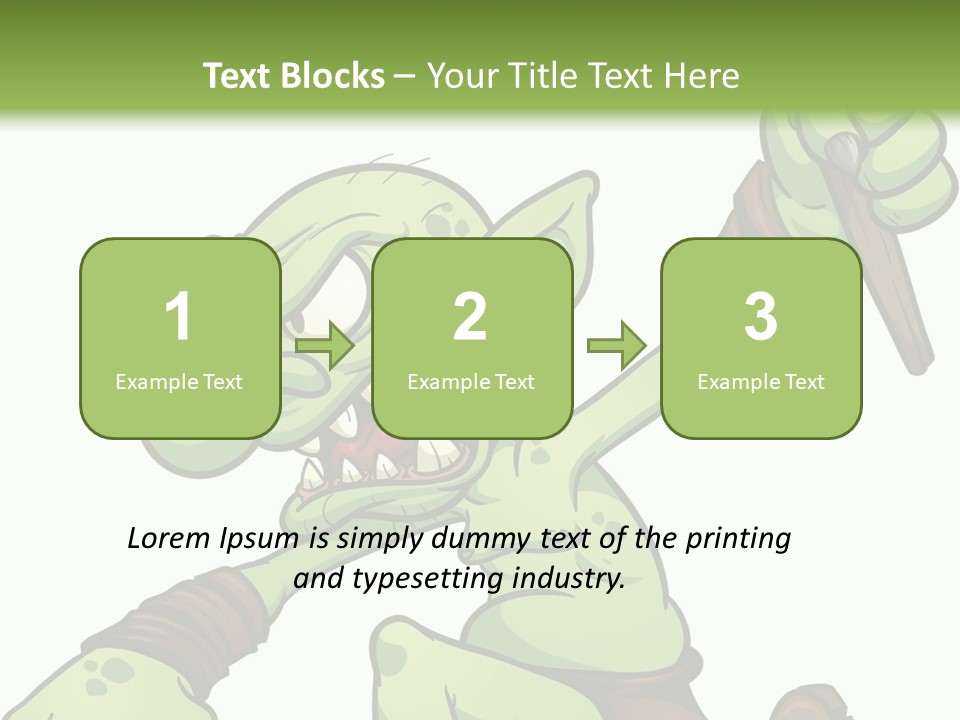 Running Loincloth Cartoon PowerPoint Template