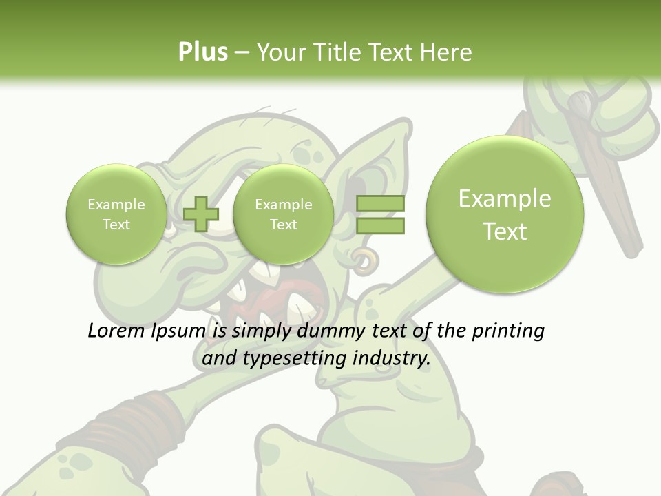 Running Loincloth Cartoon PowerPoint Template