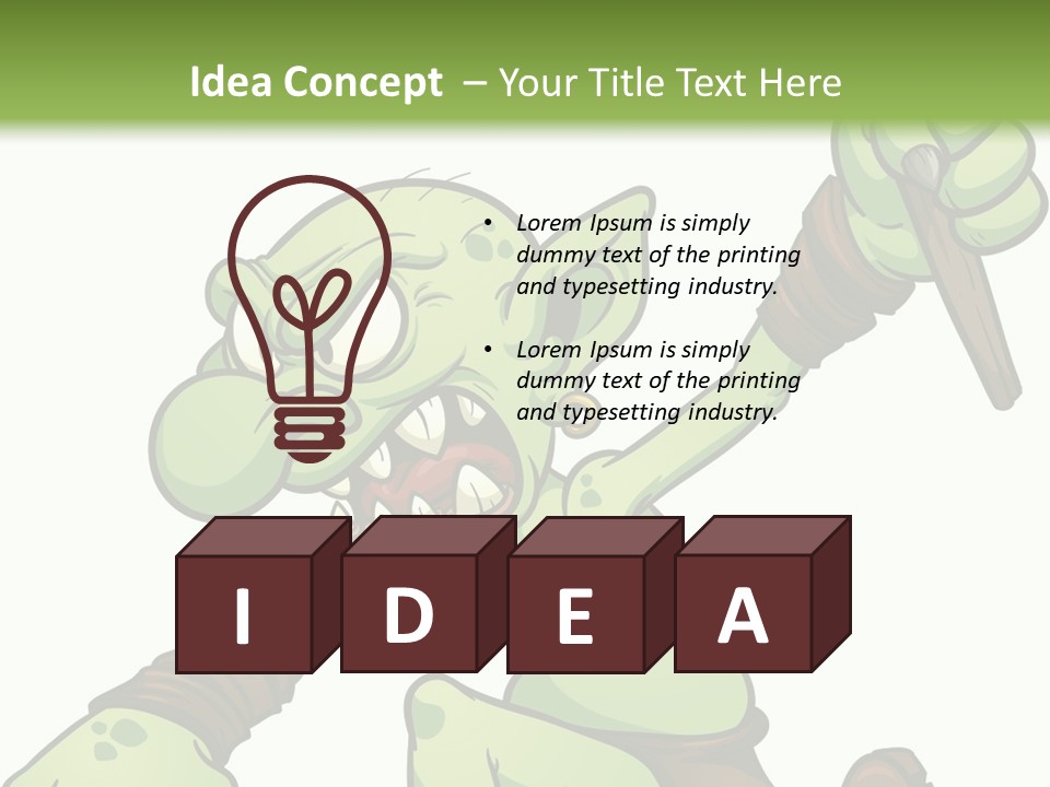 Running Loincloth Cartoon PowerPoint Template