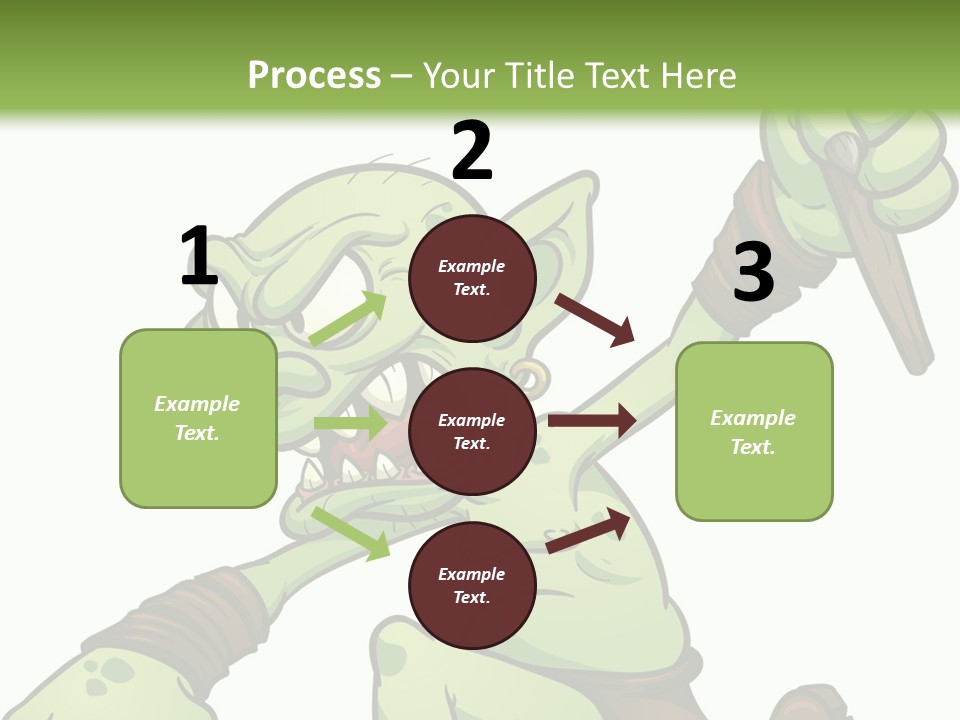 Running Loincloth Cartoon PowerPoint Template