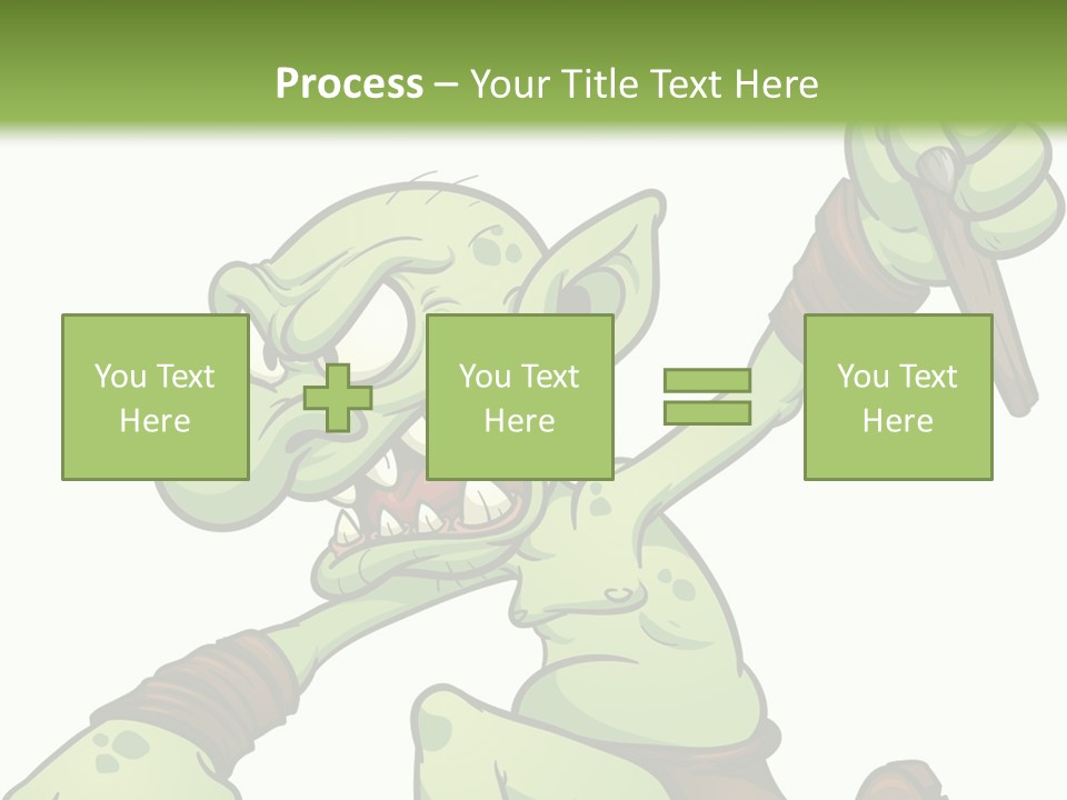 Running Loincloth Cartoon PowerPoint Template