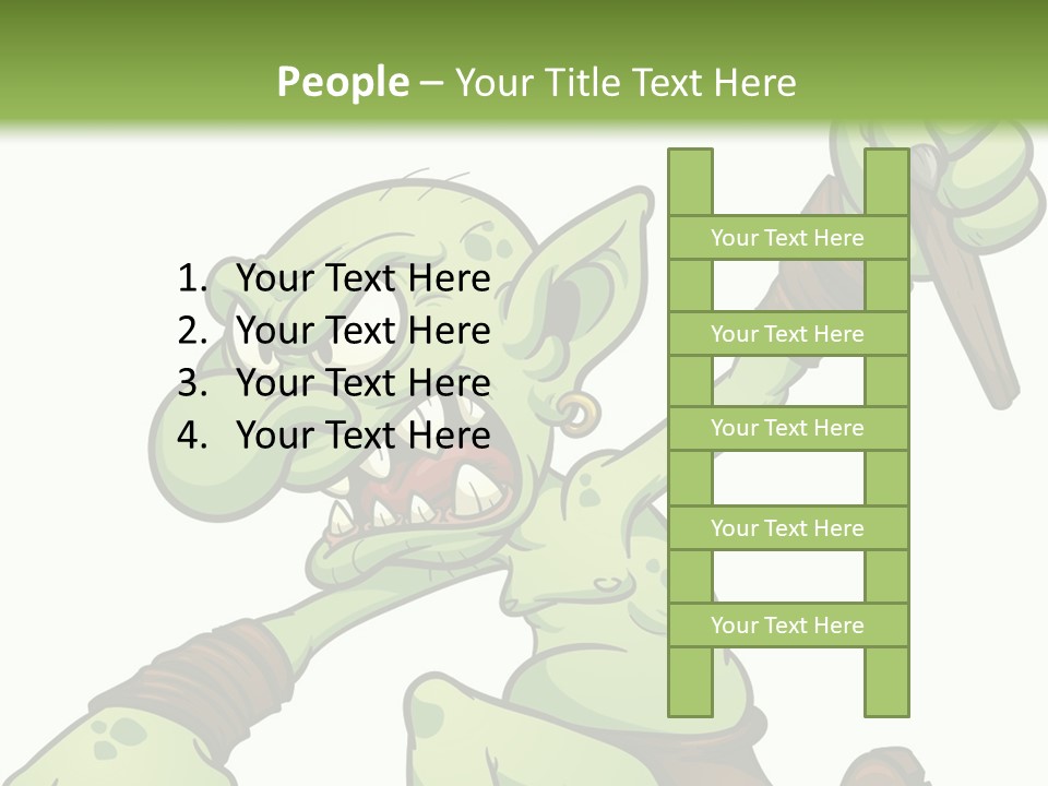 Running Loincloth Cartoon PowerPoint Template