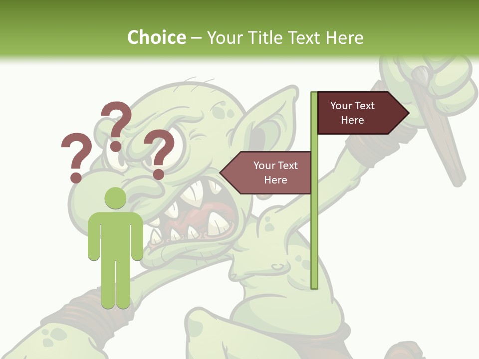 Running Loincloth Cartoon PowerPoint Template