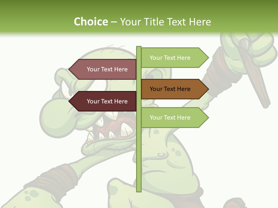 Running Loincloth Cartoon PowerPoint Template