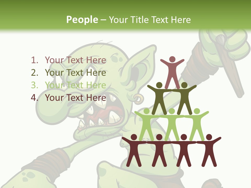 Running Loincloth Cartoon PowerPoint Template